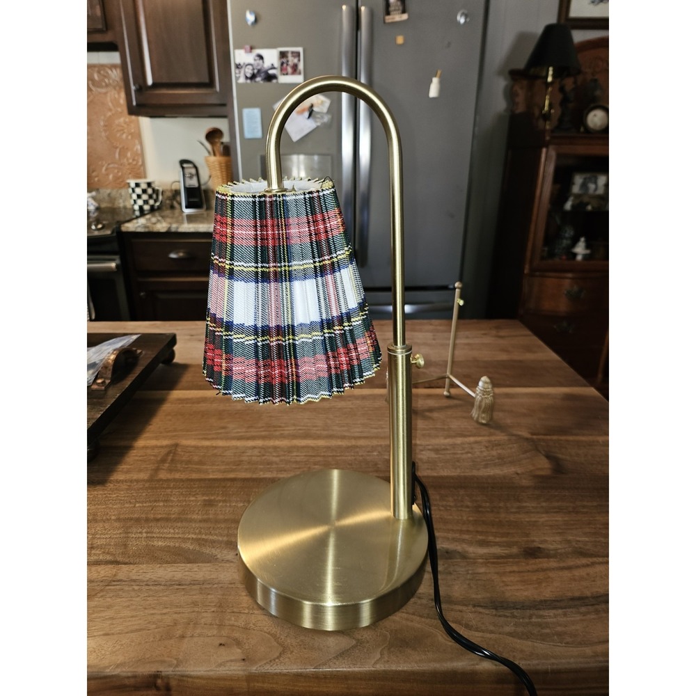 Laura Ashley Tartan Plaid Candle Heating Lamp. Perfect For Dorm/Apt. Preppy